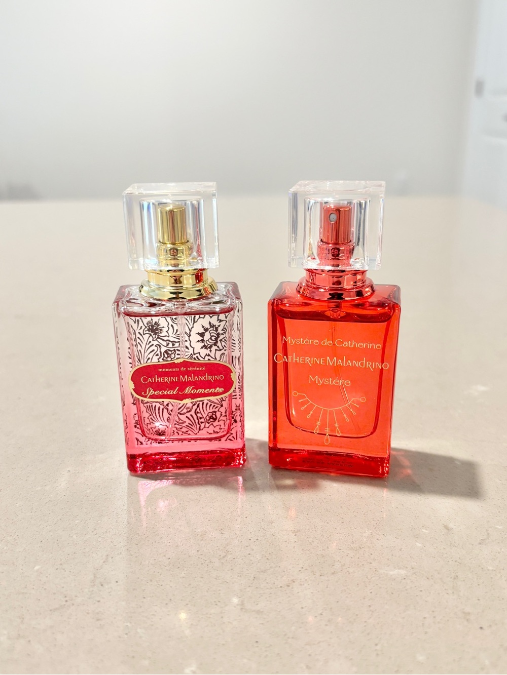 Catherine Malandrino Mini Perfume Set Special Moments & Mystère 0.68 oz New